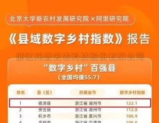 ​数字乡村指数全国百强县域榜单发布，位居榜单前十的县域都做了啥？
